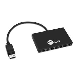 SIIG 4 Port DisplayPort to DisplayPort MST Hub - Multi Monitor Splitter