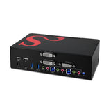 SIIG 2-Port DVI Dual-Link Smart Console KVM Switch with USB 3.0 and Multimedia Ports