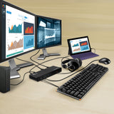 SIIG USB 3.0 4K Dual Video Docking Station - USB-C, Dual 4K@60HZ - Single 5K@60Hz