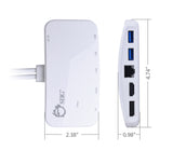 SIIG Mini-DP Video Dock with USB 3.0 LAN Hub - White